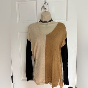 NWOT INC International Concepts Flattering Color block Knit Sweater
